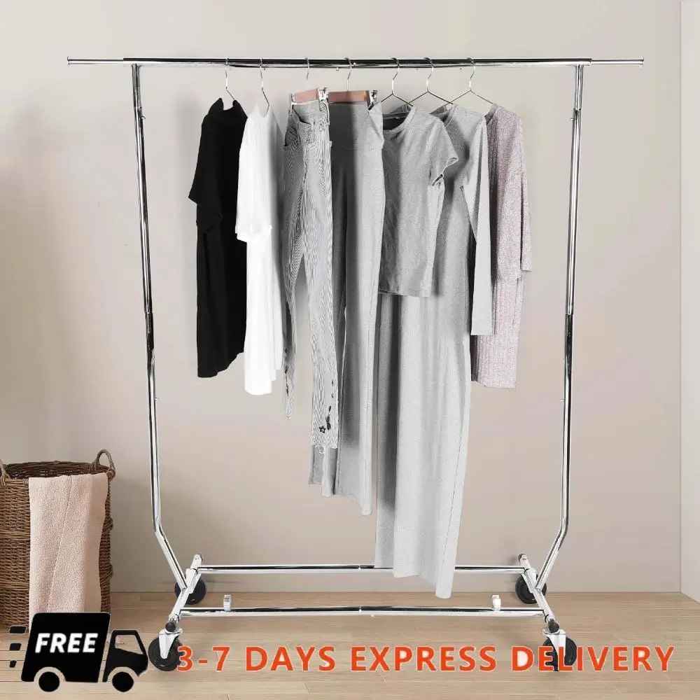 Регулируемая вешалка для одежды на колесиках с запираемыми колесами Вешалка для одежды на колесиках Портативный шкаф Прочная вешалка для одежды для подвешивания одежды
Регулируемая вешалка для одежды на колесиках с запираемыми колесами Вешалка для одежды на колесиках Портативный шкаф Прочная вешалка для одежды для подвешивания одежды