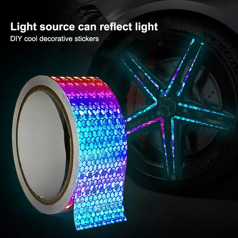 1/5/10M Holographic Iridescent Reflective Tape High Brightness Strong Adhesion For Car Bike Moto DIY Decoration Safety Warning
1/5/10M Holographic Iridescent Reflective Tape High Brightness Strong Adhesion For Car Bike Moto DIY Decoration Safety Warning