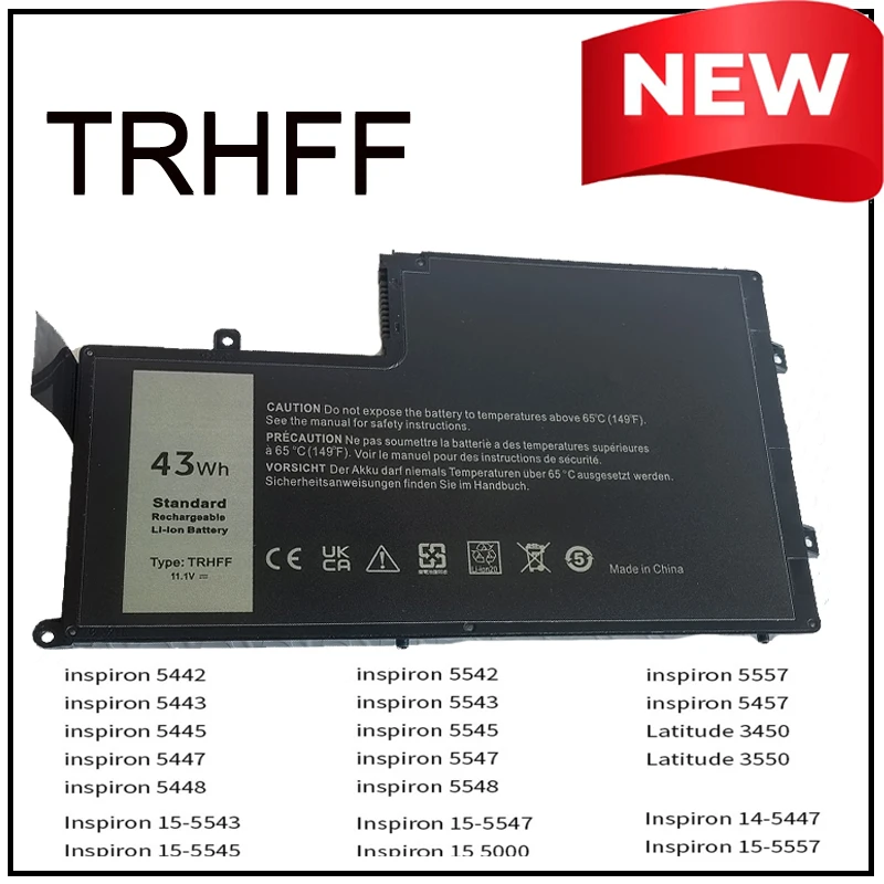 Аккумулятор для ноутбуков Dell Inspiron 14 5447 5445 5442 5457 15 5547 5548 5557 5542, Latitude 3550 3450, P39F, P49, 11.1V 3800mAh TRHFF
Аккумулятор для ноутбуков Dell Inspiron 14 5447 5445 5442 5457 15 5547 5548 5557 5542, Latitude 3550 3450, P39F, P49, 11.1V 3800mAh TRHFF