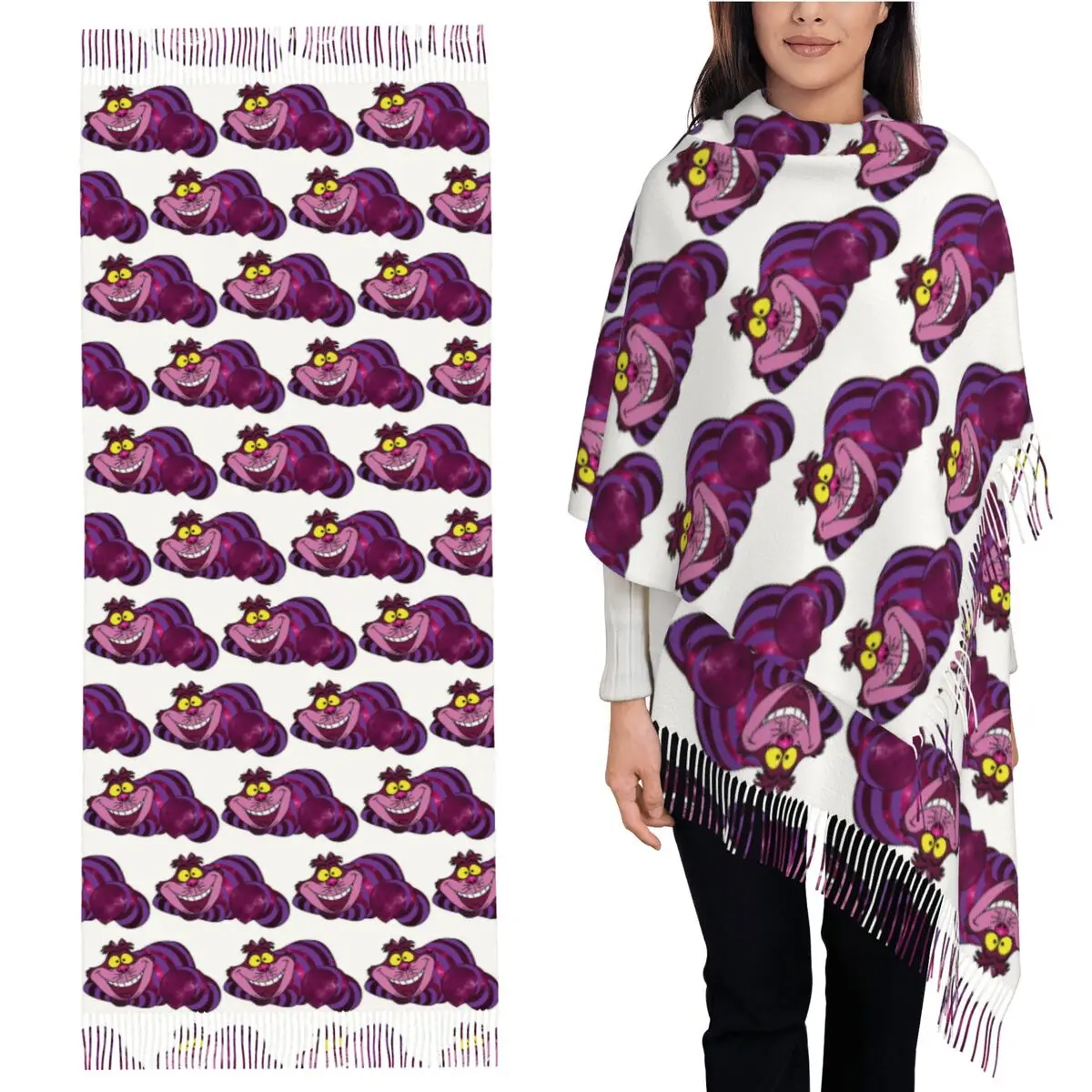 Шарф с кисточками из чеширского космического кота, женские мягкие теплые шали и накидки, большая осенне-зимняя шаль
Шарф с кисточками из чеширского космического кота, женские мягкие теплые шали и накидки, большая осенне-зимняя шаль