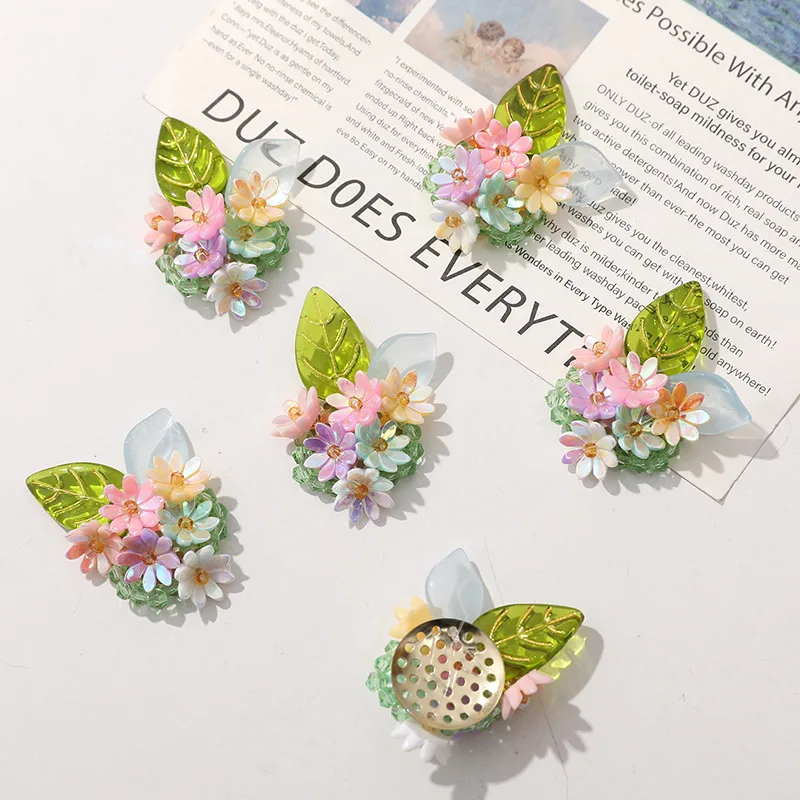 Fresh Field Green Leaf Multicolor Blossom Cluster Handmade Woven Fabric for Crocs Shoe Decoration DIY Beaded Buckle Craft Supply
Fresh Field Green Leaf Multicolor Blossom Cluster Handmade Woven Fabric for Crocs Shoe Decoration DIY Beaded Buckle Craft Supply