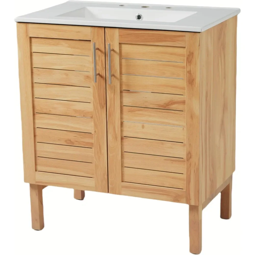 30" Bathroom cabinet with Sink, Freestanding Bathroom , Soft Close Door Wooden Storage Cabinets, Pedestal Sink Storage Cabinet
30" Bathroom cabinet with Sink, Freestanding Bathroom , Soft Close Door Wooden Storage Cabinets, Pedestal Sink Storage Cabinet