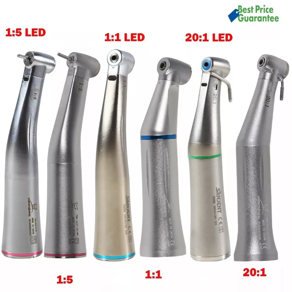 Dental 1:1 /1:5 / 20:1 LED Fiber Optic/No Led Contra Angle Handpiece fit E-Type Motor
Dental 1:1 /1:5 / 20:1 LED Fiber Optic/No Led Contra Angle Handpiece fit E-Type Motor