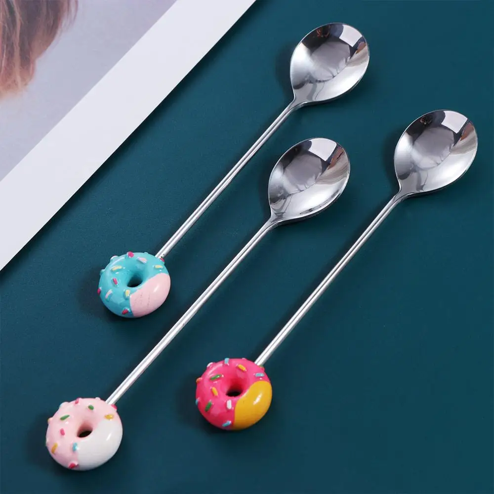 Adorable Donut Spoon Colorful Designs Mini Coffee Spoons Stainless Steel Multi-Functional Salad Mixing Spoon Dessert Stirring
Adorable Donut Spoon Colorful Designs Mini Coffee Spoons Stainless Steel Multi-Functional Salad Mixing Spoon Dessert Stirring