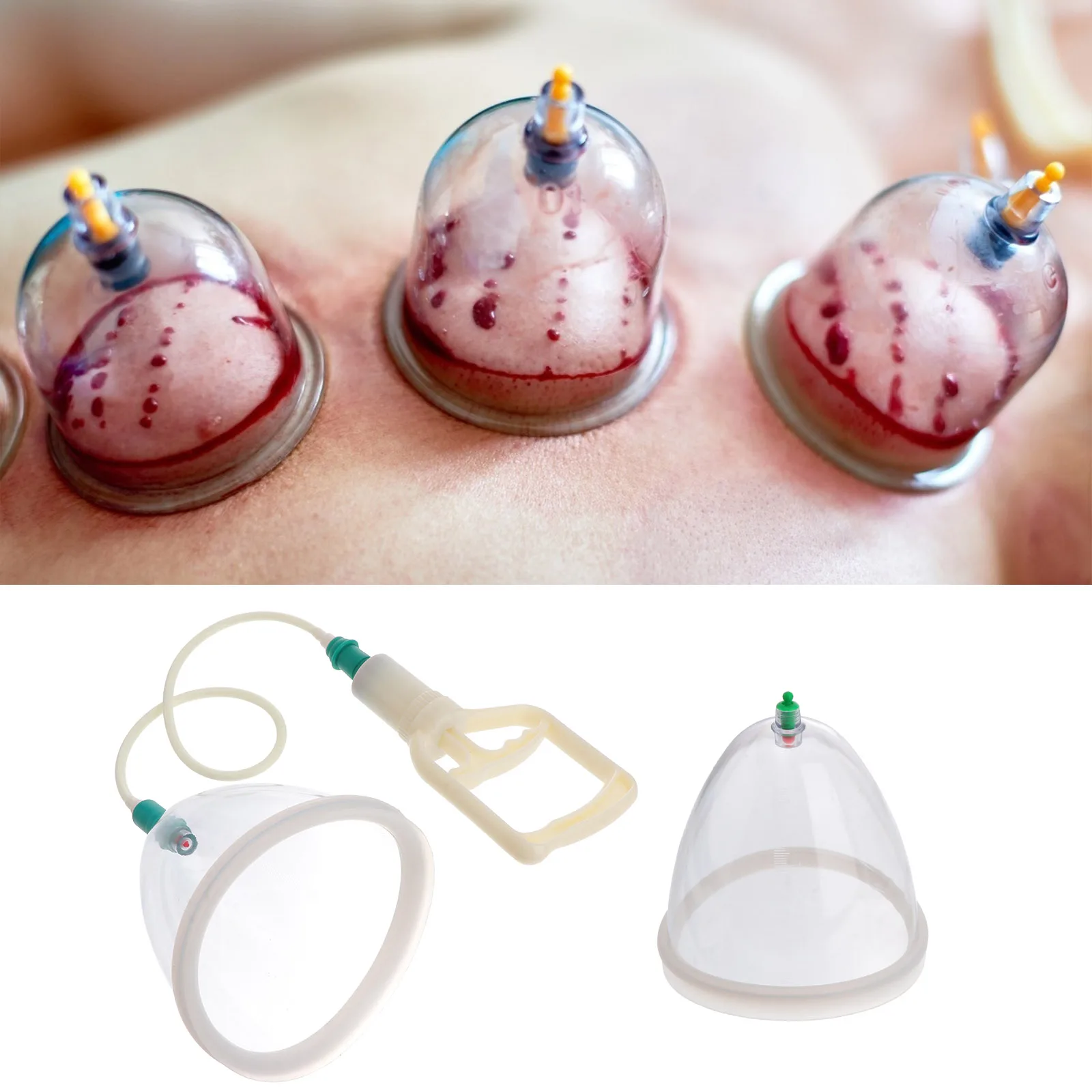 2pcs Cupping Device Back Massage Cups Large Suction Tool Plastic Manual for Neck Shoulder Pain Relief Blood Circulation Therapy
2pcs Cupping Device Back Massage Cups Large Suction Tool Plastic Manual for Neck Shoulder Pain Relief Blood Circulation Therapy