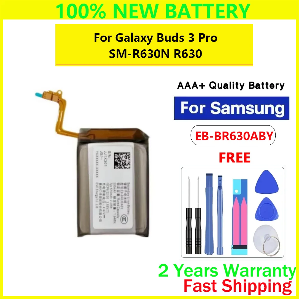 100% Genuine EB-BR630ABY 500mAh Battery For Samsung Galaxy Buds 3 Pro Replacement High Quality Batteries With Tracking Number
100% Genuine EB-BR630ABY 500mAh Battery For Samsung Galaxy Buds 3 Pro Replacement High Quality Batteries With Tracking Number