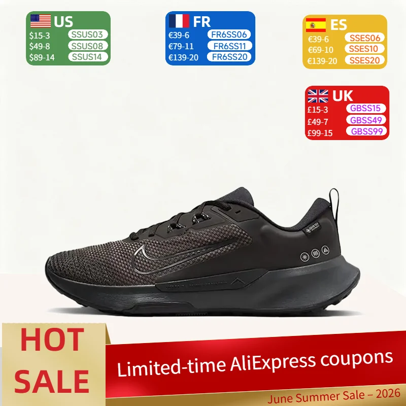 Nike Juniper Trail 2 Retro Round-Toe Durable, Non-Slip, Snug-Fitting Low-Top Running Shoes for Men, Black FB2067-200
Nike Juniper Trail 2 Retro Round-Toe Durable, Non-Slip, Snug-Fitting Low-Top Running Shoes for Men, Black FB2067-200