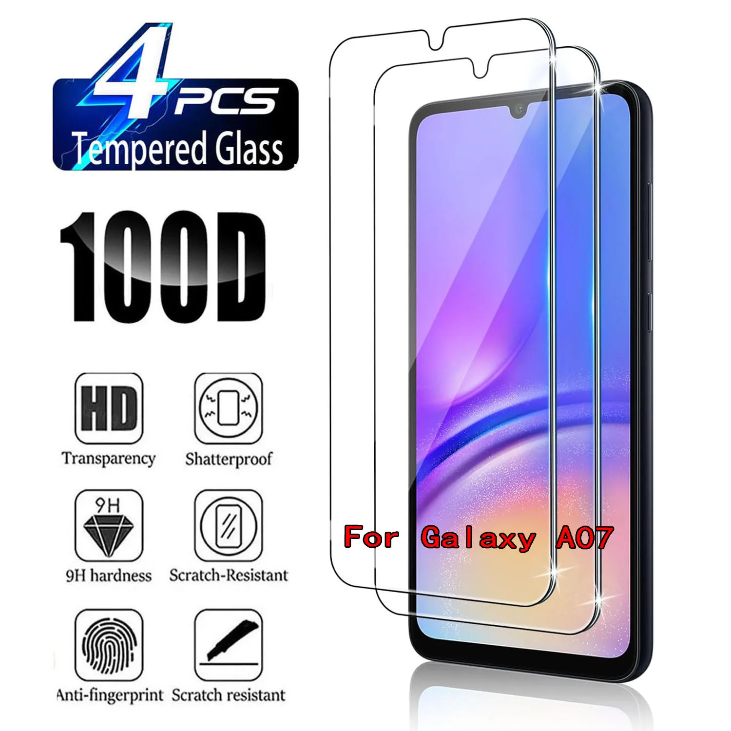 2/4PCS 9H Hardness Tempered Glass Screen Protector for Samsung Galaxy A07 HD Clear Film
2/4PCS 9H Hardness Tempered Glass Screen Protector for Samsung Galaxy A07 HD Clear Film
