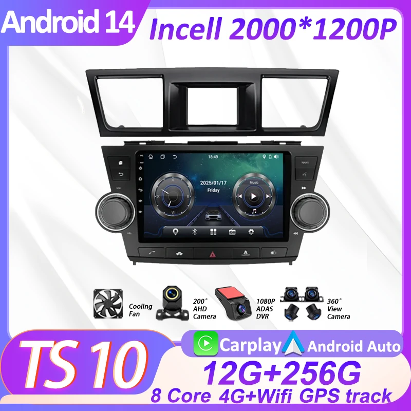 2Din Android Car Radio Multimedia Player For Toyota Highlander 2 XU40 2007 - 2013 Autoradio CarPlay Monitor Navigation GPS Wifi
2Din Android Car Radio Multimedia Player For Toyota Highlander 2 XU40 2007 - 2013 Autoradio CarPlay Monitor Navigation GPS Wifi