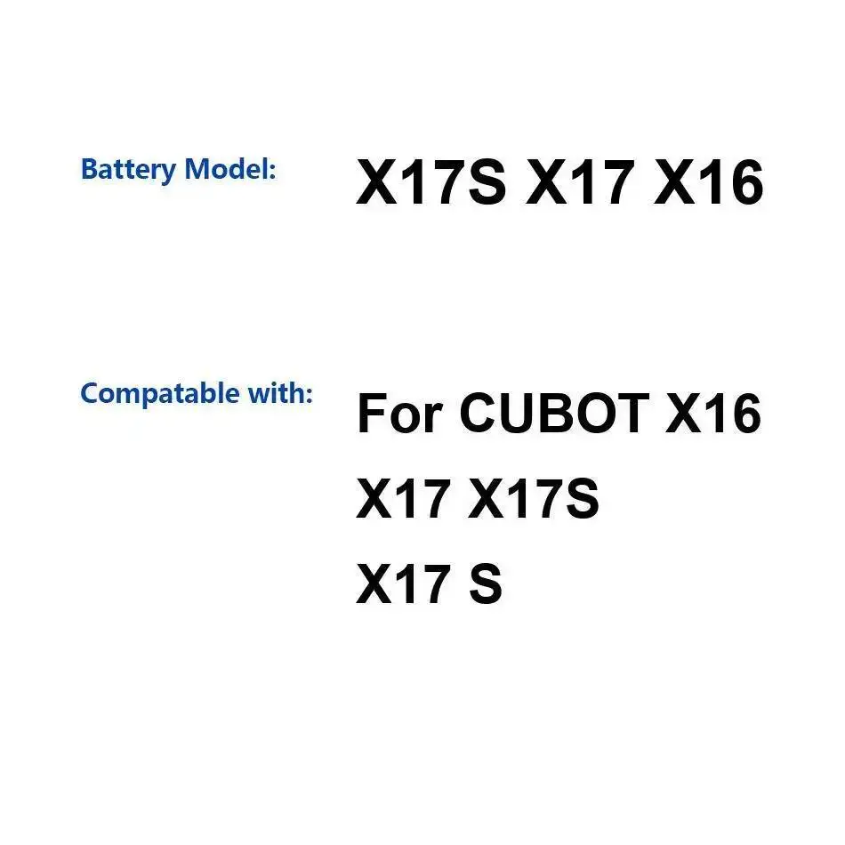 Аккумулятор мобильного телефона 2500 мАч Премиум-замена для Cubot X16 X17 X17S Надежная мощность
Аккумулятор мобильного телефона 2500 мАч Премиум-замена для Cubot X16 X17 X17S Надежная мощность
