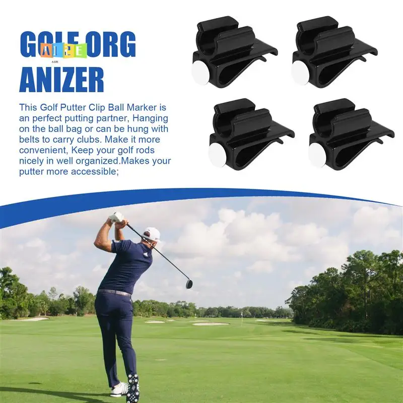 A12E-10 Pack Golf Club Bag Clips On Putter Clamp Holder Organizer Durable Plastic Black Putting Clip Golf Accessories
A12E-10 Pack Golf Club Bag Clips On Putter Clamp Holder Organizer Durable Plastic Black Putting Clip Golf Accessories