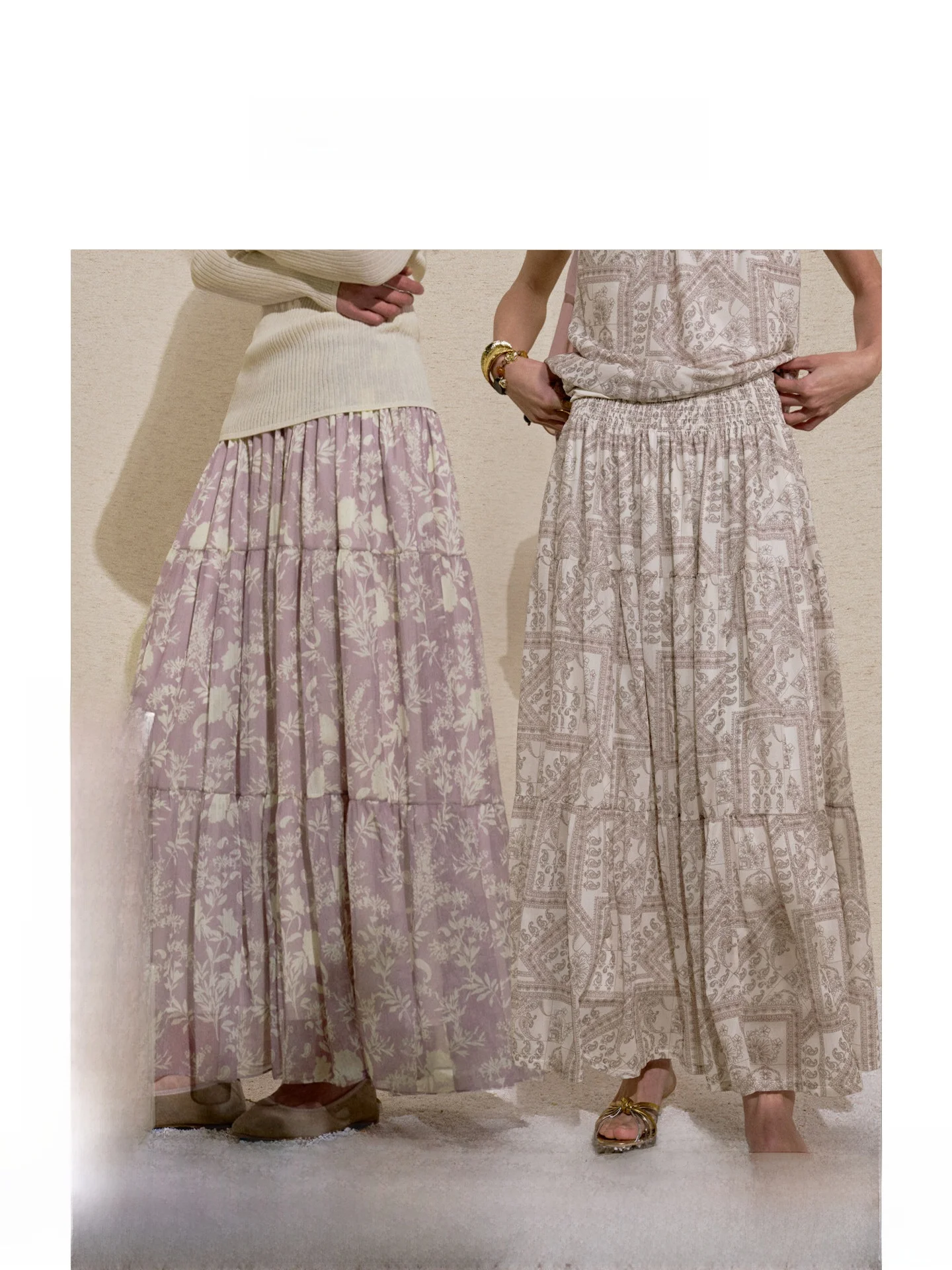 ZhiZhi Bohemian Style Floral Print Half Skirt Women's Summer Vacation Cake Skirt High Waist Polyester Fiber Soft Glossy
ZhiZhi Bohemian Style Floral Print Half Skirt Women's Summer Vacation Cake Skirt High Waist Polyester Fiber Soft Glossy