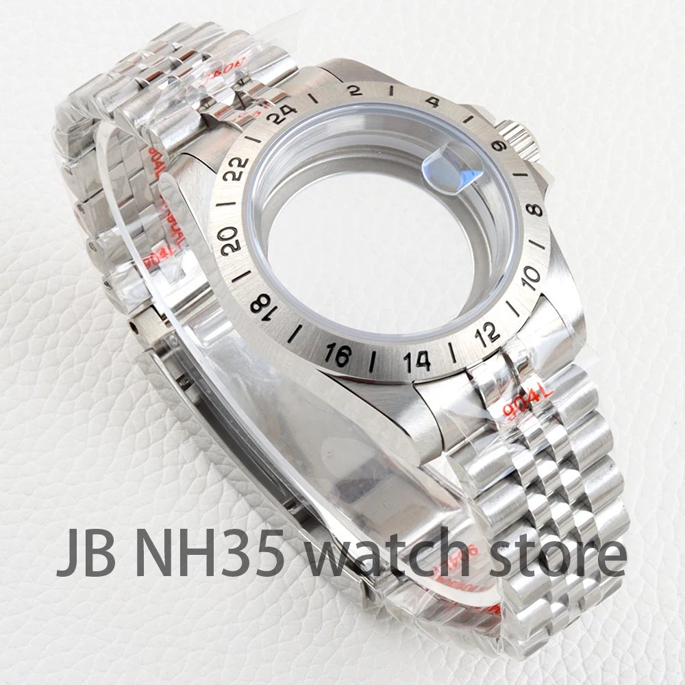 Корпус часов EXP 39 мм с 24-часовым ободом GMT и ремешок Jubilee/Oyster для NH34 NH35 NH36 Корпус Explorer из сапфирового стекла Нержавеющая сталь
Корпус часов EXP 39 мм с 24-часовым ободом GMT и ремешок Jubilee/Oyster для NH34 NH35 NH36 Корпус Explorer из сапфирового стекла Нержавеющая сталь