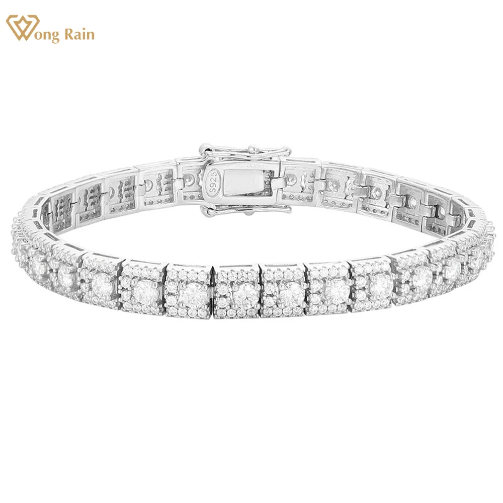 Wong Rain 925 Sterling Silver 3EX D Real Moissanite Diamonds Gemstone Sparkling Bracelets Bangle Fine Jewelry Anniversary Gifts
Wong Rain 925 Sterling Silver 3EX D Real Moissanite Diamonds Gemstone Sparkling Bracelets Bangle Fine Jewelry Anniversary Gifts