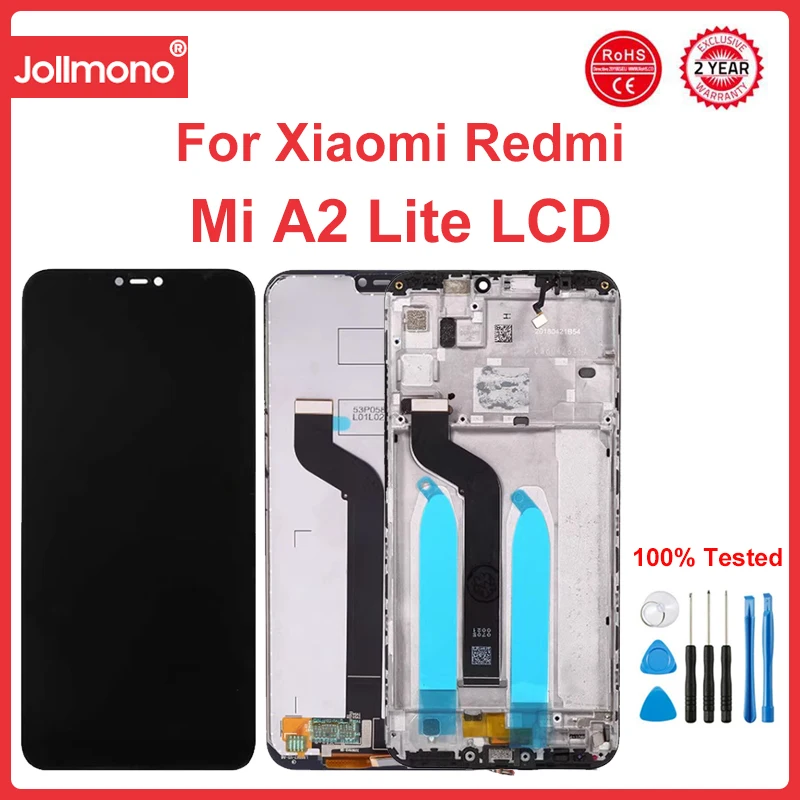 ЖК-дисплей 5,84 ''Mi A2 Lite с сенсорным экраном и дигитайзером в сборе, экран с рамкой для Xiaomi Mi A2 Lite Redmi 6 Pro, Redmi6 Pro
ЖК-дисплей 5,84 ''Mi A2 Lite с сенсорным экраном и дигитайзером в сборе, экран с рамкой для Xiaomi Mi A2 Lite Redmi 6 Pro, Redmi6 Pro