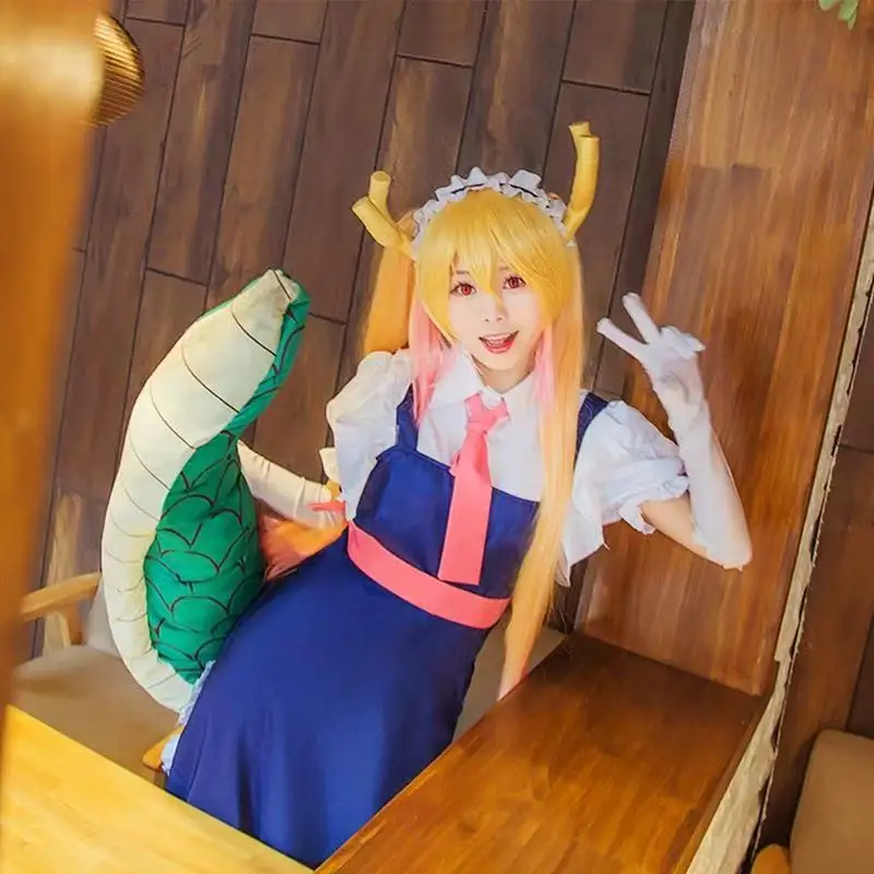 Anime Miss Kobayashi's Dragon Maid Tohru Cosplay Costume Women White Long Gloves Knee Socks Halloween Carnival Party Clothing
Anime Miss Kobayashi's Dragon Maid Tohru Cosplay Costume Women White Long Gloves Knee Socks Halloween Carnival Party Clothing