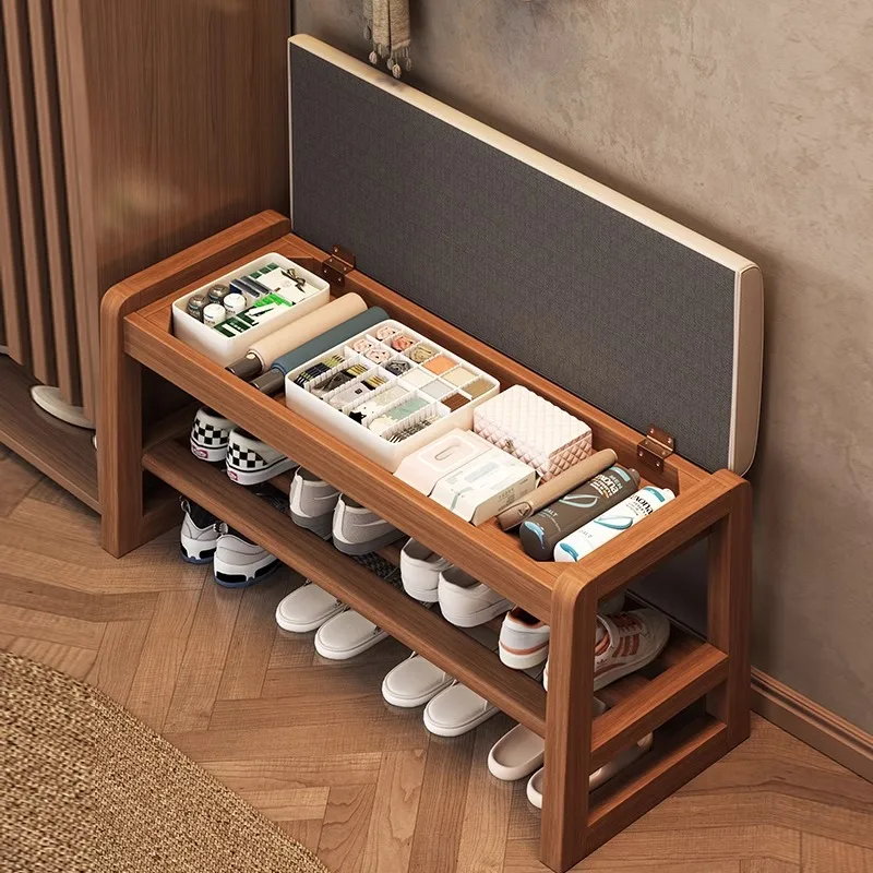 Solid Wood Small Home Entrance Shoe Storage Cabinet Simple Shoe Changing Bench with Sit-Down Feature and Benchtop for Entryway
Solid Wood Small Home Entrance Shoe Storage Cabinet Simple Shoe Changing Bench with Sit-Down Feature and Benchtop for Entryway