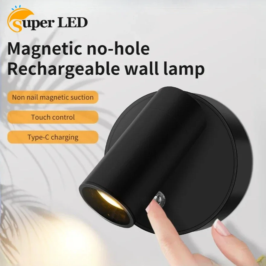 White Black Bedside Led Wall Lamp Touch Indoor Wireless Spotlight USB Charging Wall Lamp Magnetic LED Cordless Wall Sconce Light
White Black Bedside Led Wall Lamp Touch Indoor Wireless Spotlight USB Charging Wall Lamp Magnetic LED Cordless Wall Sconce Light