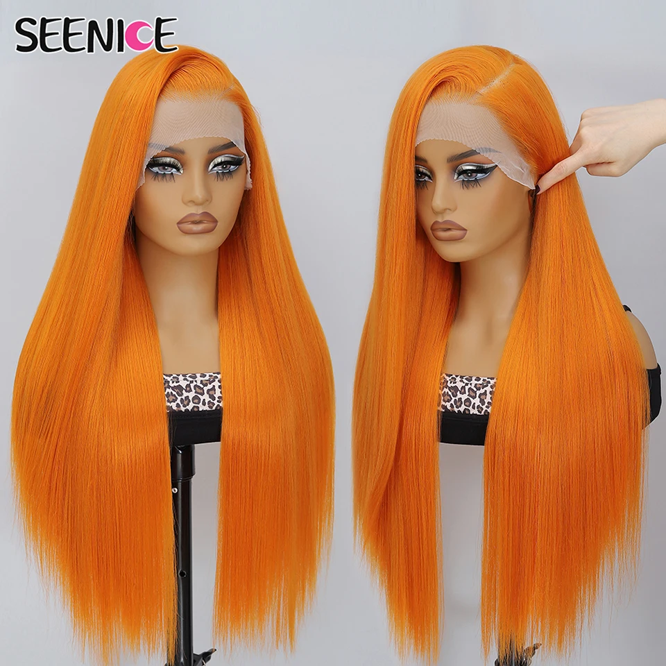Ombre Black Ginger Silk Straight 13x6 Lace Wig 30Inch Long Highlight Synthetic Lace Front Wig Pre Plucked Honey Blonde Afro Wigs
Ombre Black Ginger Silk Straight 13x6 Lace Wig 30Inch Long Highlight Synthetic Lace Front Wig Pre Plucked Honey Blonde Afro Wigs