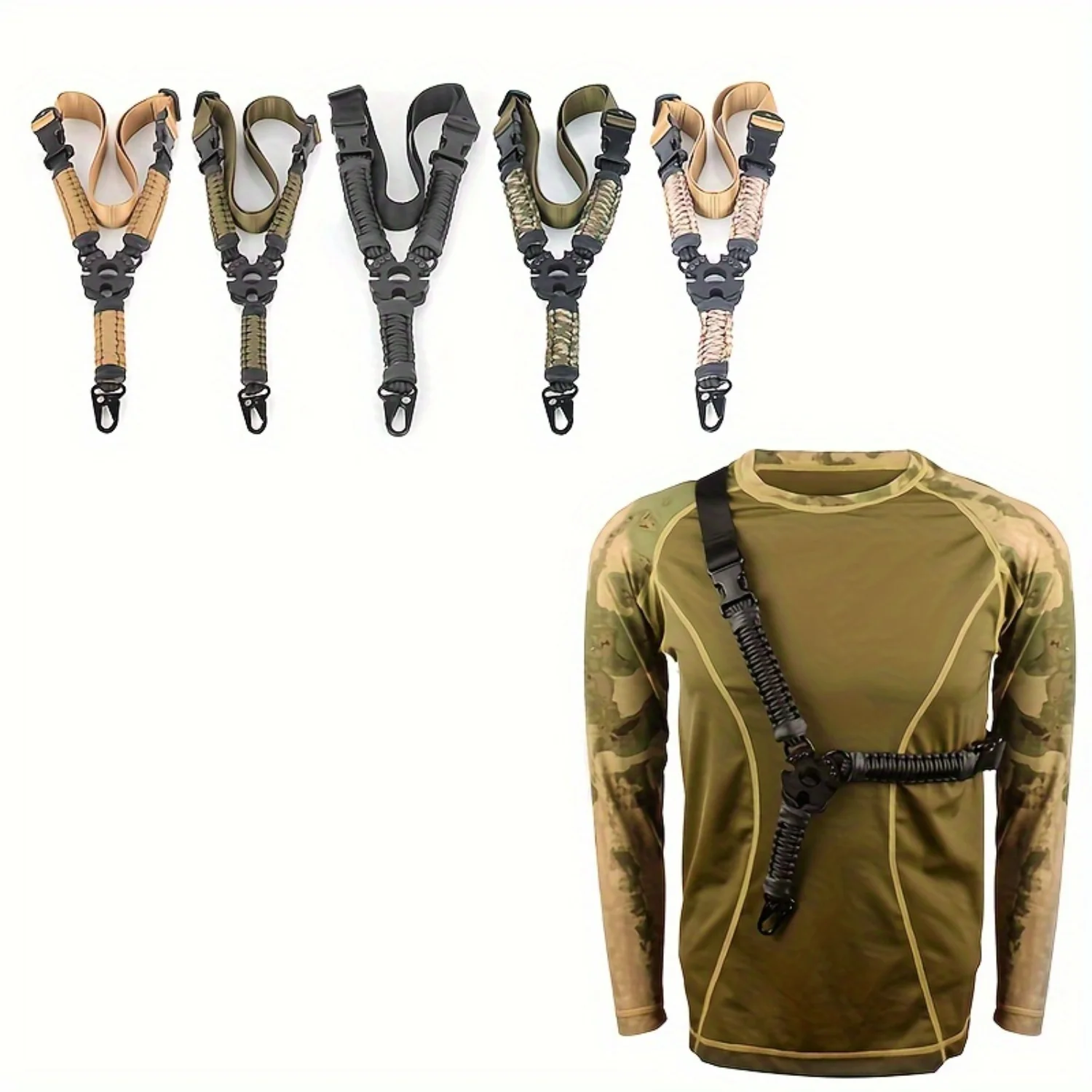 Adjustable Single Point Traditional Sling with Quick Release Buckle for Hunting, Hiking, and Camping - Ideal for Outdoor Activit
Adjustable Single Point Traditional Sling with Quick Release Buckle for Hunting, Hiking, and Camping - Ideal for Outdoor Activit