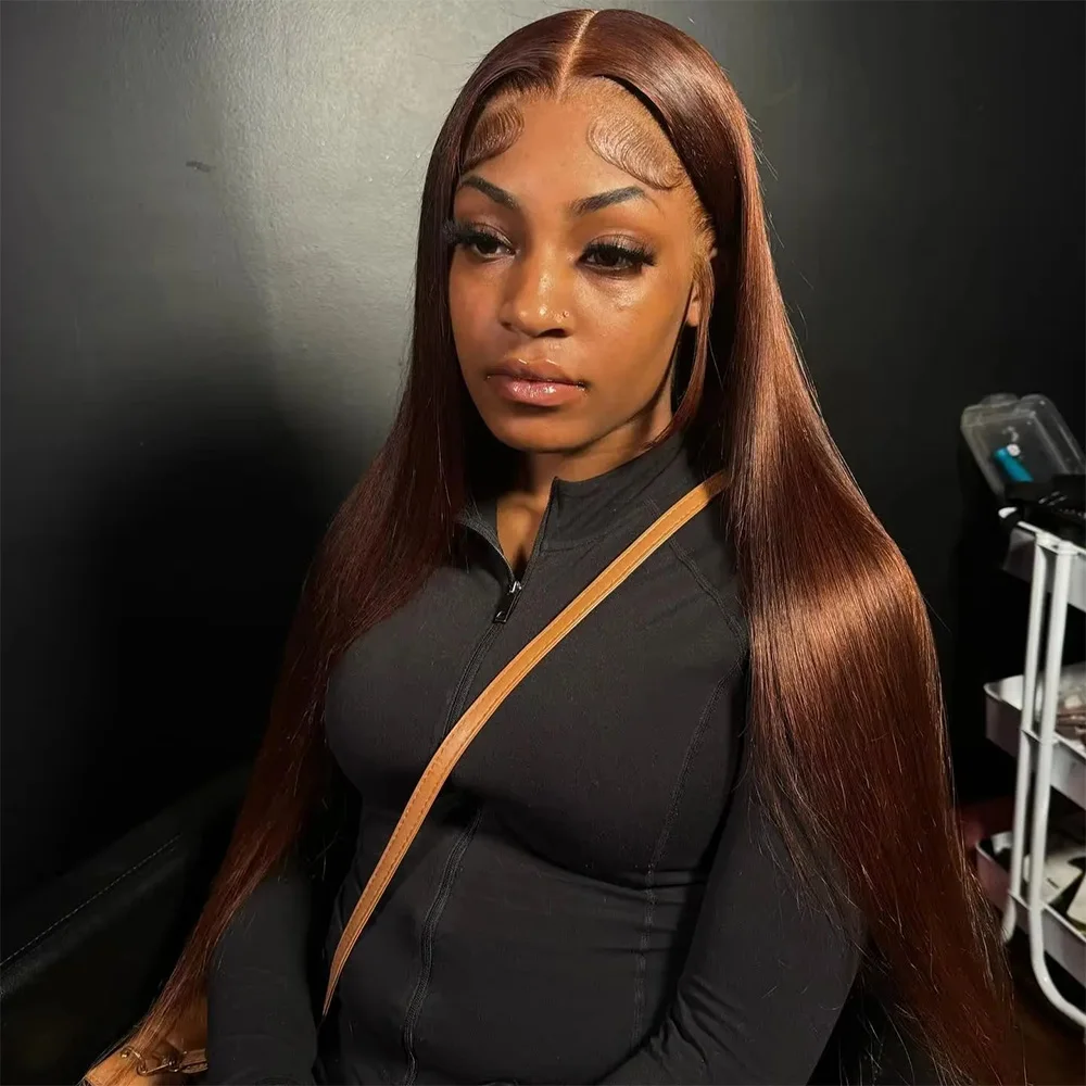 200% Density Chocolate Brown Bone Straight 13x6 Hd Lace Frontal Human Hair Wigs Brazilian Colored Preplucked 13x4 Lace Front Wig
200% Density Chocolate Brown Bone Straight 13x6 Hd Lace Frontal Human Hair Wigs Brazilian Colored Preplucked 13x4 Lace Front Wig