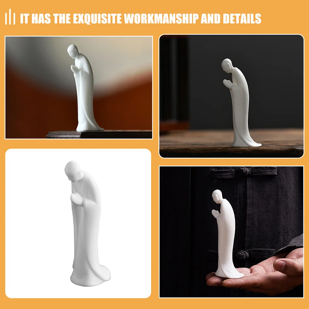 Ceramic Monk Statue Small Exquisite Zen Style Mini Monk Sculpture for Desktop Tea Table Garden and Home Decoration
Ceramic Monk Statue Small Exquisite Zen Style Mini Monk Sculpture for Desktop Tea Table Garden and Home Decoration