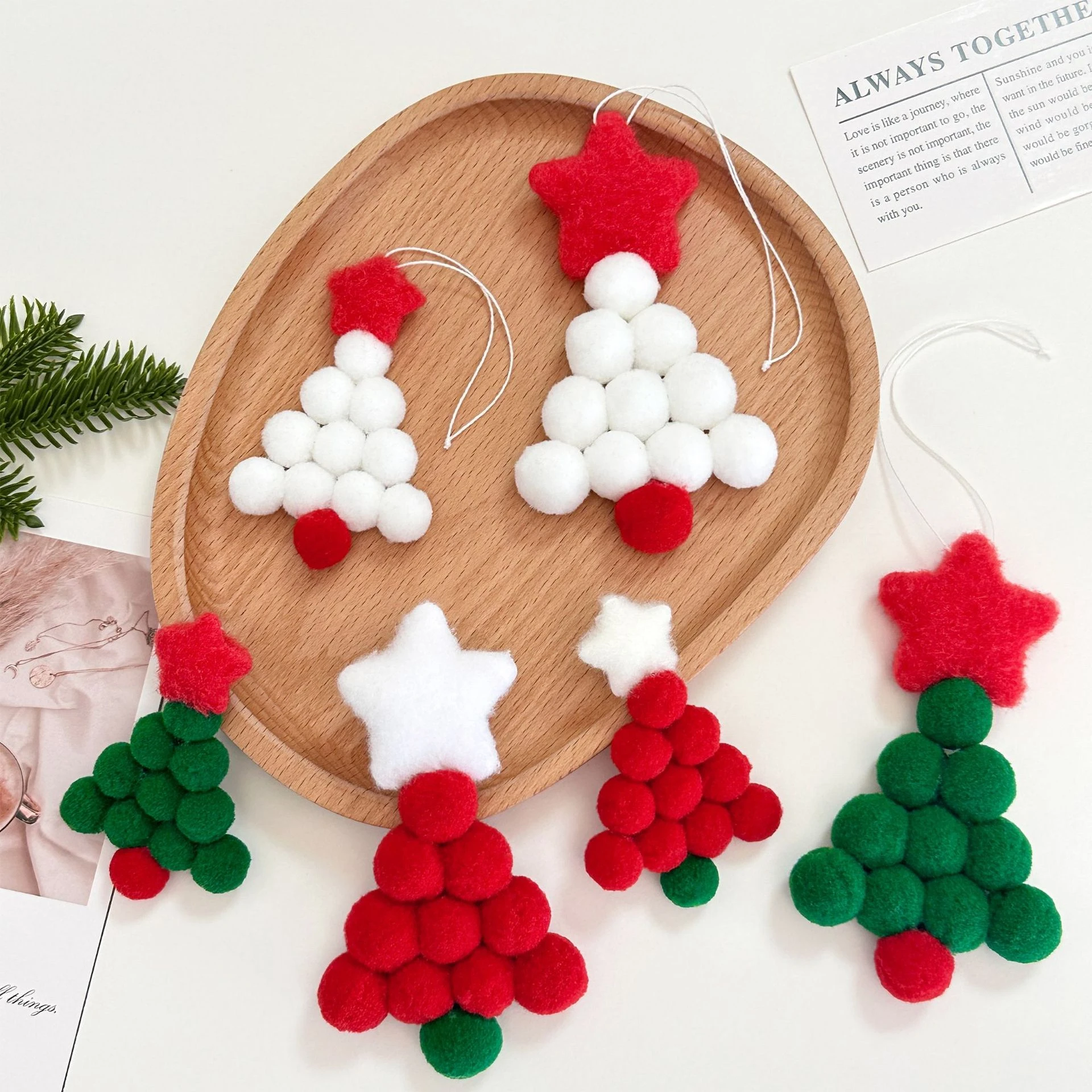 DIY Christmas Pom-Pom Star Ornaments, Handmade Flower Decorations, Gift Wrap Accessories, Christmas Craft Supplies
DIY Christmas Pom-Pom Star Ornaments, Handmade Flower Decorations, Gift Wrap Accessories, Christmas Craft Supplies