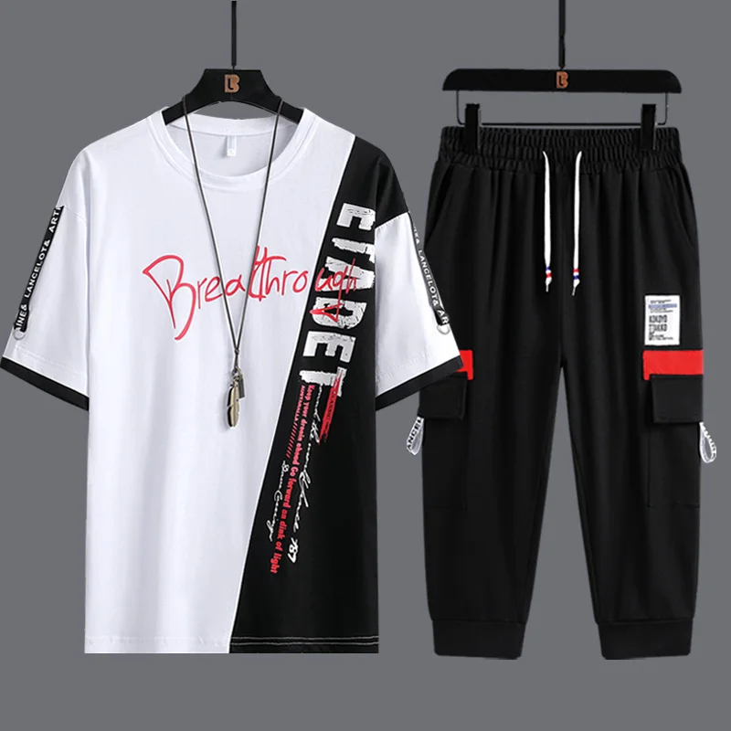 2023 sport t shirt suits tees mens capri pants 2 piece matching sets outfit clothes for men t-shirts tracksuit sweatshirts 1422
2023 sport t shirt suits tees mens capri pants 2 piece matching sets outfit clothes for men t-shirts tracksuit sweatshirts 1422