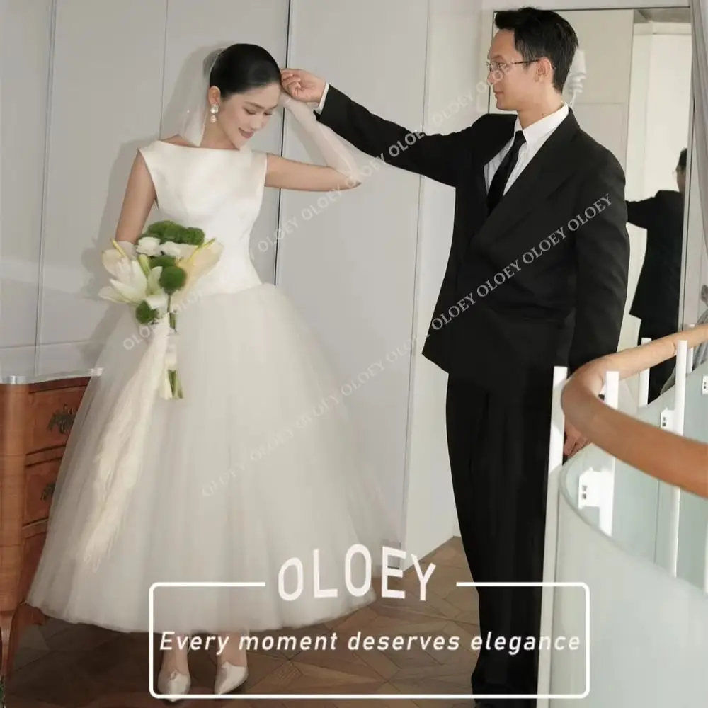 OLOEY Elegant A-Line Wedding Dress Korea Photoshoot Boat Neck Ankle Length Bridal Gown Customized Plus Size Robe De Mariage
OLOEY Elegant A-Line Wedding Dress Korea Photoshoot Boat Neck Ankle Length Bridal Gown Customized Plus Size Robe De Mariage