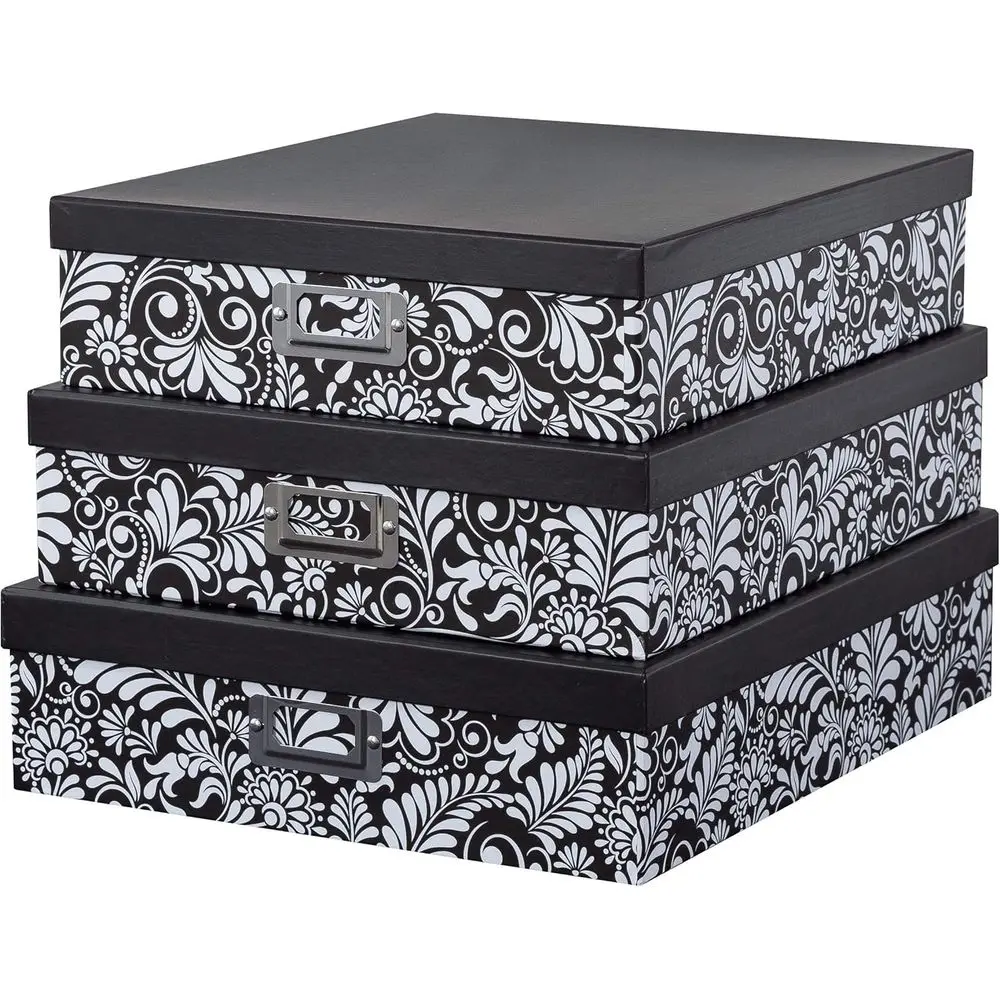 ern Botanical Decorative Cardboard Boxes with Lids, Set o 3 Black and White loral Letter Storage or Documents, Memory Boxes or K
ern Botanical Decorative Cardboard Boxes with Lids, Set o 3 Black and White loral Letter Storage or Documents, Memory Boxes or K