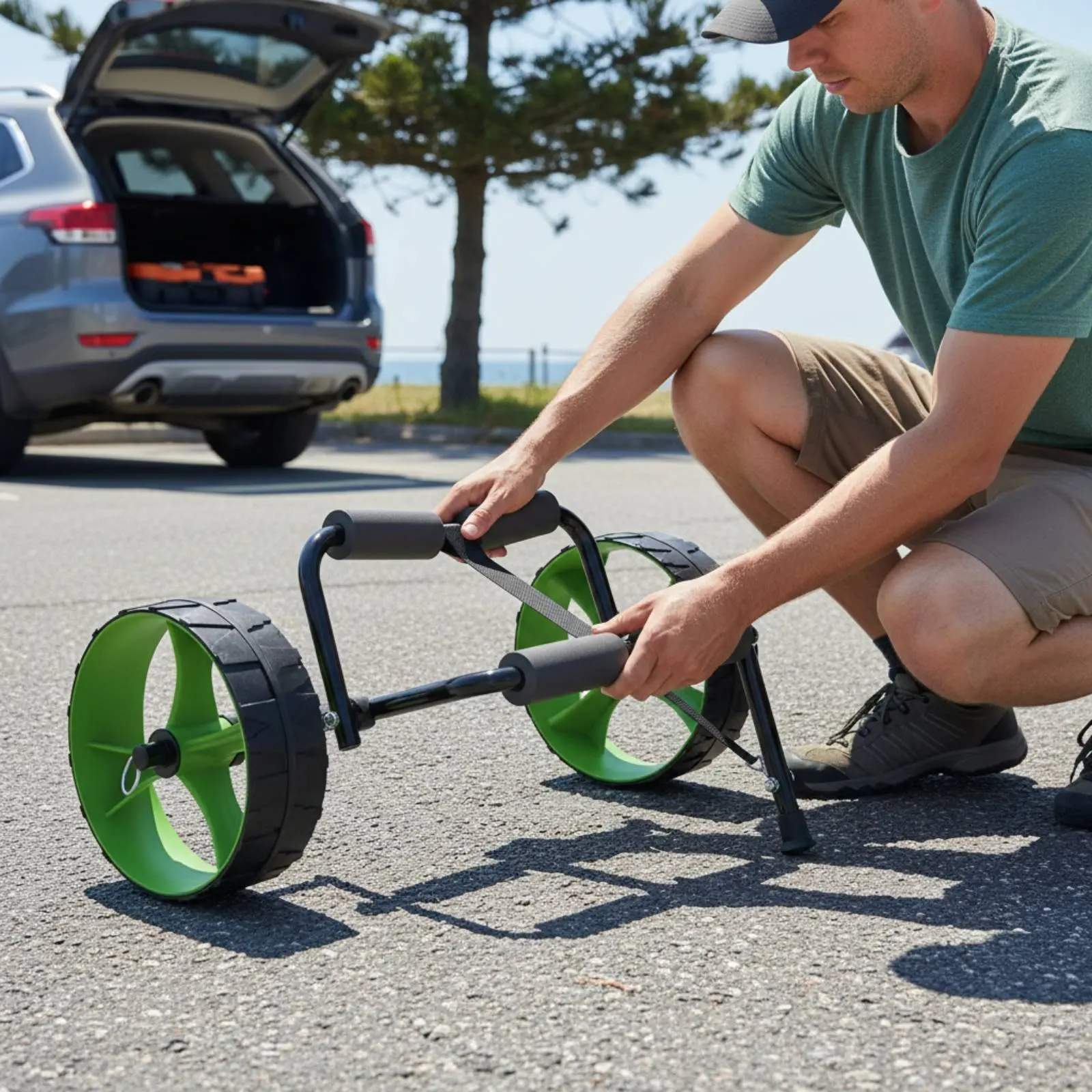 Kayak Dolly Foldable Kayak Transport Carrier Folding Paddle Boat Carrier Aluminum Frame Boat Dolly Easy to Move for Dock
Kayak Dolly Foldable Kayak Transport Carrier Folding Paddle Boat Carrier Aluminum Frame Boat Dolly Easy to Move for Dock