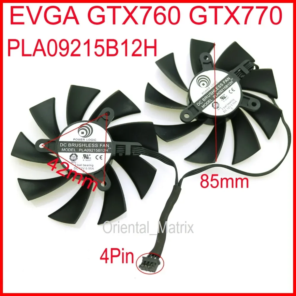 Free Shipping PLA09215B12H 12V 0.55A 85mm 42*42*42mm 4Wire 4Pin Fan For EVGA GTX760 GTX770 Graphics Card Cooling Fan
Free Shipping PLA09215B12H 12V 0.55A 85mm 42*42*42mm 4Wire 4Pin Fan For EVGA GTX760 GTX770 Graphics Card Cooling Fan