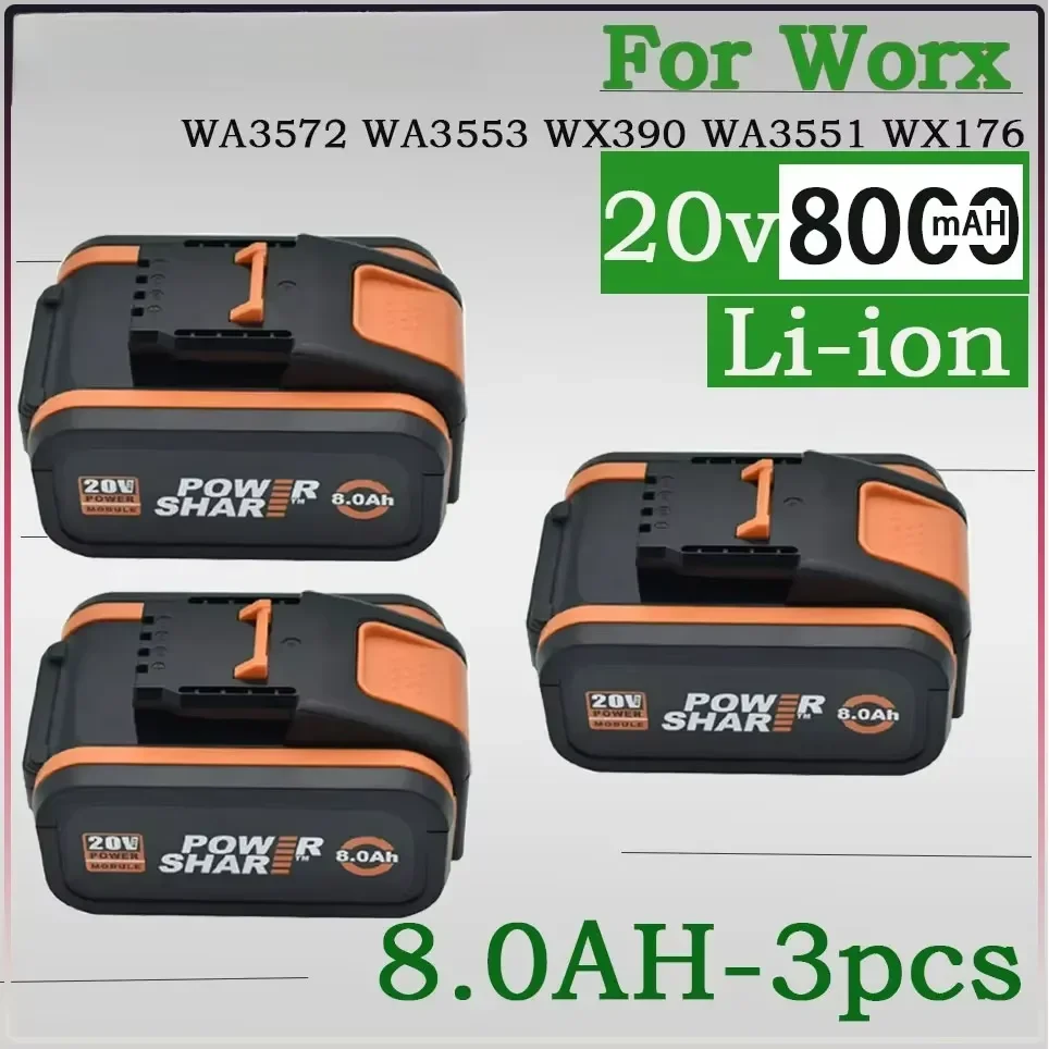 Original WORX Power Share 20V Battery 6Ah 8Ah WA3014 WA3551 Durable Rechargeable Battery for WG630 WG629 Washer Tools
Original WORX Power Share 20V Battery 6Ah 8Ah WA3014 WA3551 Durable Rechargeable Battery for WG630 WG629 Washer Tools