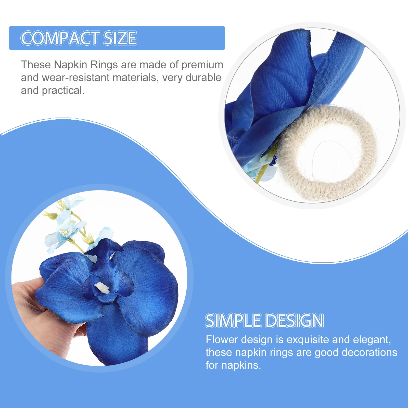 4pcs Napkin Rings Simulated Flower Decorative Buckles Elegant Floral Dining Table Decorations Practical Durability
4pcs Napkin Rings Simulated Flower Decorative Buckles Elegant Floral Dining Table Decorations Practical Durability