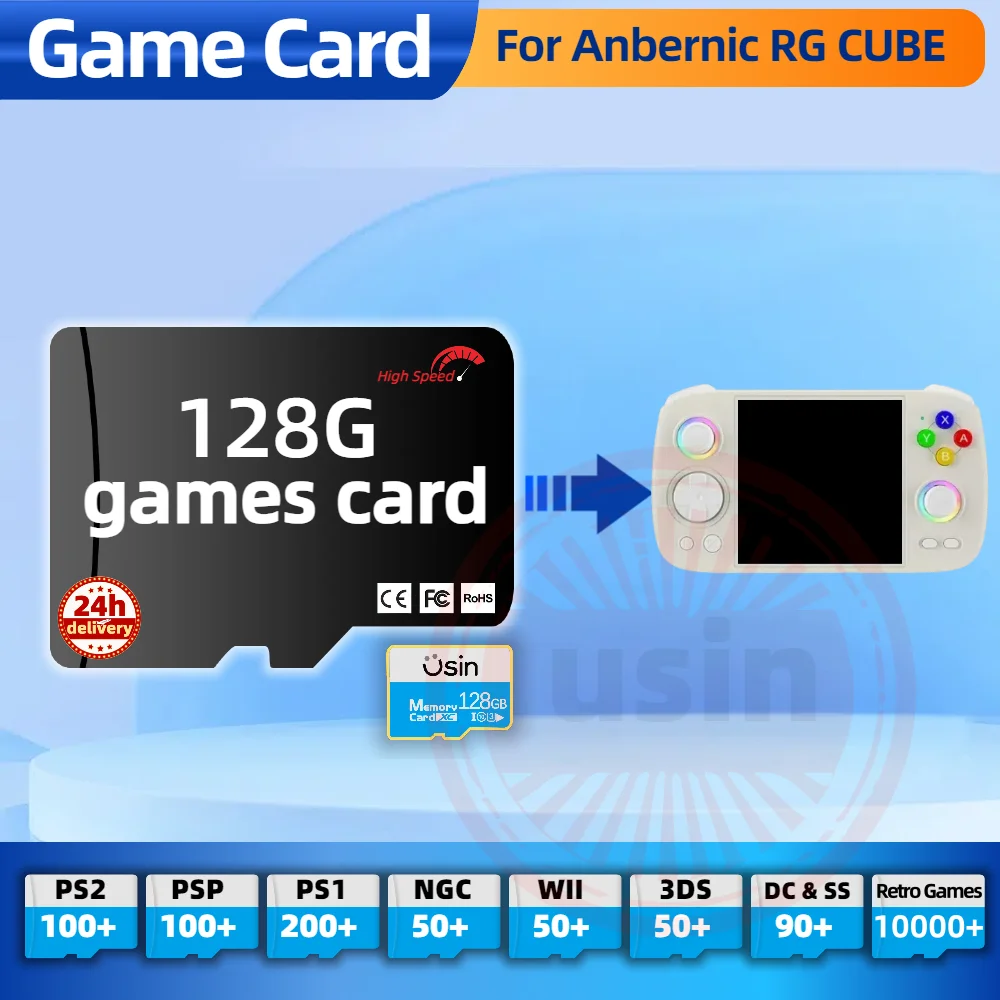 Game Card For Anbernic RG CUBE RGCUBE RG406V TF Retro Games PS2 PSP PS1 Android portable Handheld Gaming SD Card High Speed 128G
Game Card For Anbernic RG CUBE RGCUBE RG406V TF Retro Games PS2 PSP PS1 Android portable Handheld Gaming SD Card High Speed 128G