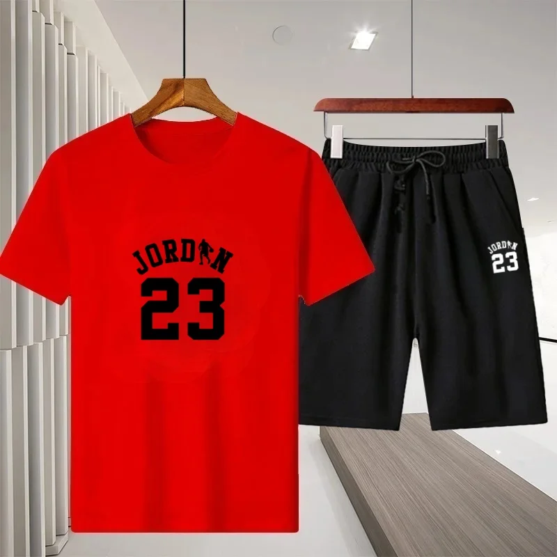 Fashionable and comfortable 2026 men's summer new pullover sports suit, breathable basketball casual short sleeved T-shirt+short
Fashionable and comfortable 2026 men's summer new pullover sports suit, breathable basketball casual short sleeved T-shirt+short