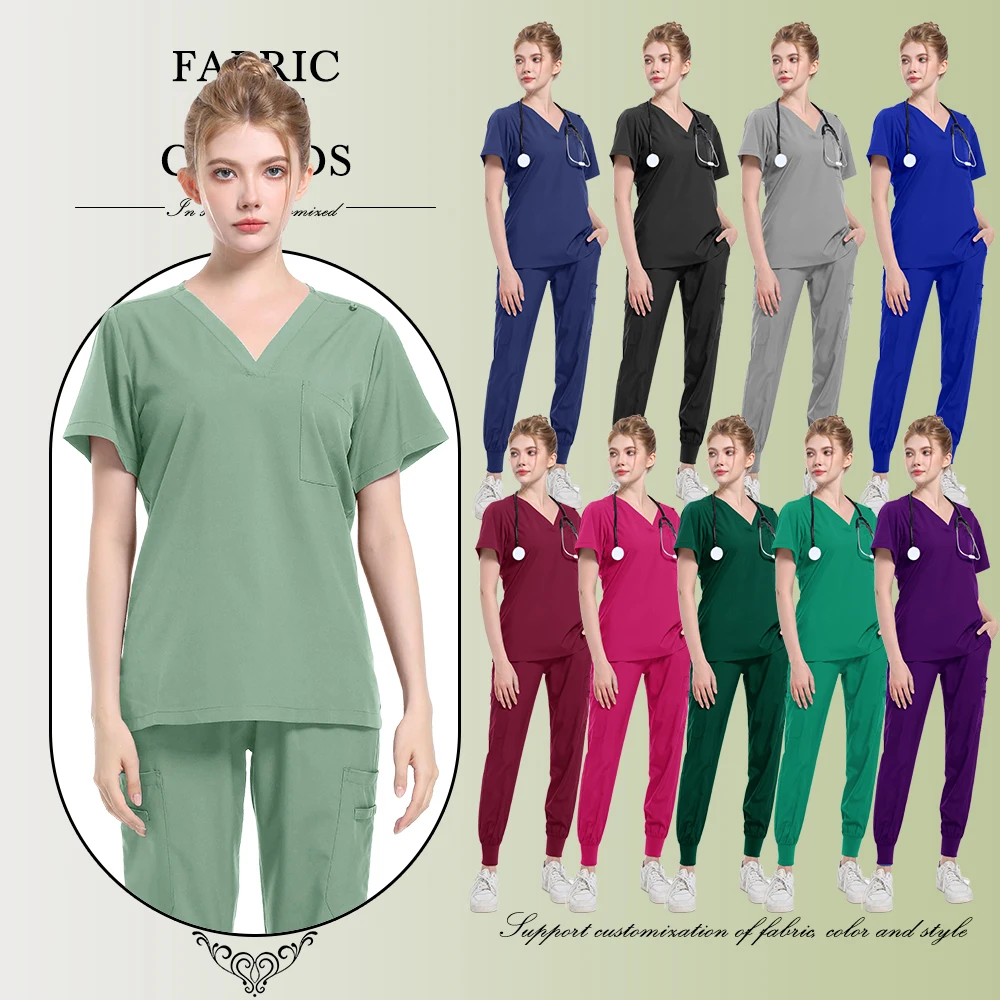 Medical Scrubs Uniform Women Nurse Scrub Set Pocket Top+Pants 2 Piece Suit Nursing Operating Room Clothes Beauty Salon Work Wear
Medical Scrubs Uniform Women Nurse Scrub Set Pocket Top+Pants 2 Piece Suit Nursing Operating Room Clothes Beauty Salon Work Wear
