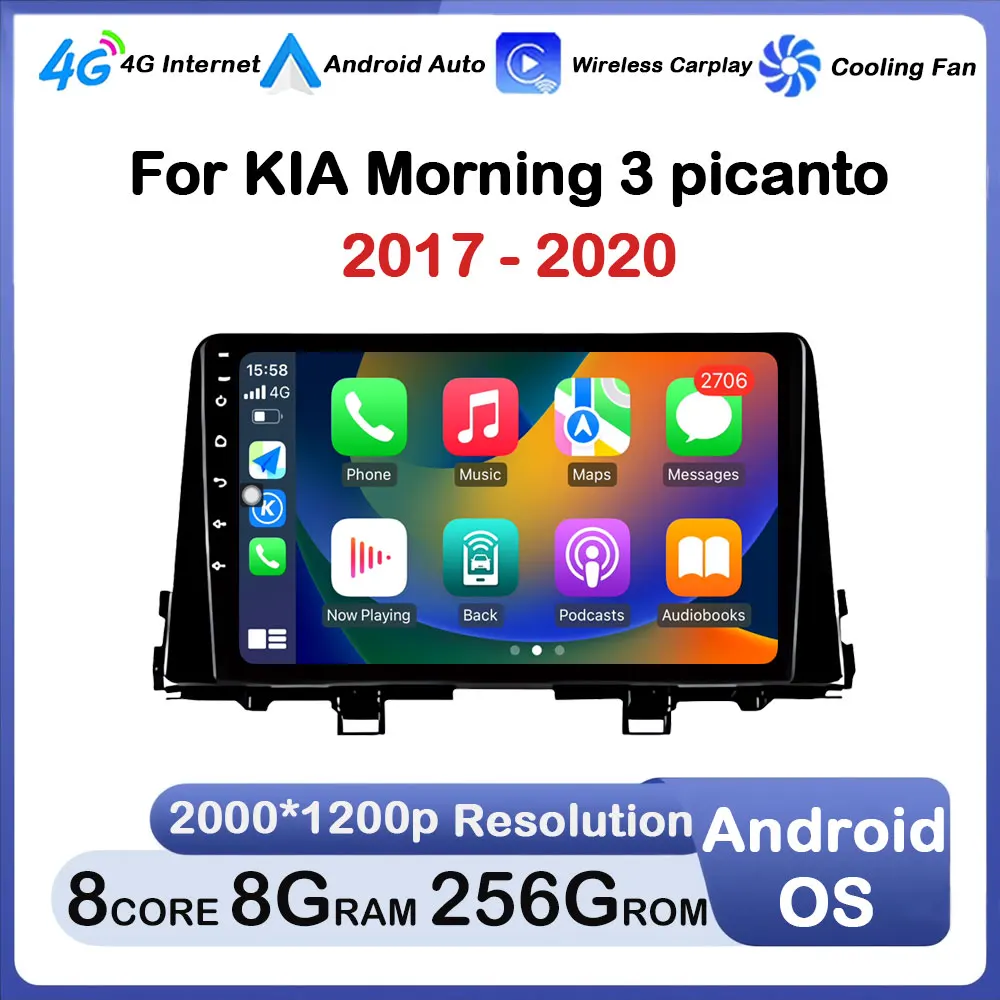 Android OS Car Radio Multimedia Player for KIA Morning 3 picanto 2017 - 2020 Car Stereo GPS Navigation Carplay Autoradio 4G WIFI
Android OS Car Radio Multimedia Player for KIA Morning 3 picanto 2017 - 2020 Car Stereo GPS Navigation Carplay Autoradio 4G WIFI