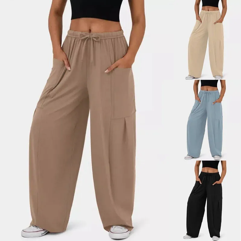 Women's Baggy Pants High Waist Long Trousers Casual Loose Fit Wide Leg Pants Beige Blue Full Length Side Pockets
Women's Baggy Pants High Waist Long Trousers Casual Loose Fit Wide Leg Pants Beige Blue Full Length Side Pockets