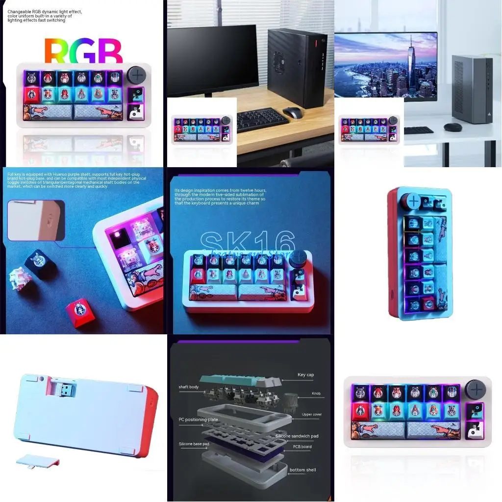 C7AB 16-клавишная программируемая клавиатура Механическая RGB-клавиатура с ручкой 2,4G Bluetooth-совместимая беспроводная Замена
C7AB 16-клавишная программируемая клавиатура Механическая RGB-клавиатура с ручкой 2,4G Bluetooth-совместимая беспроводная Замена