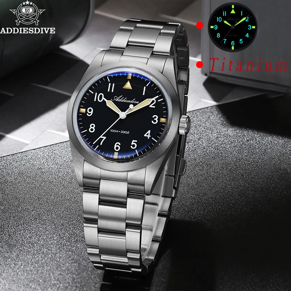 ADDIESDIVE New 36mm Watch Titanium Alloy Bubble Glass Super Luminous 100m Waterproof Wrist Watch For Men Luxury Quartz Watch
ADDIESDIVE New 36mm Watch Titanium Alloy Bubble Glass Super Luminous 100m Waterproof Wrist Watch For Men Luxury Quartz Watch