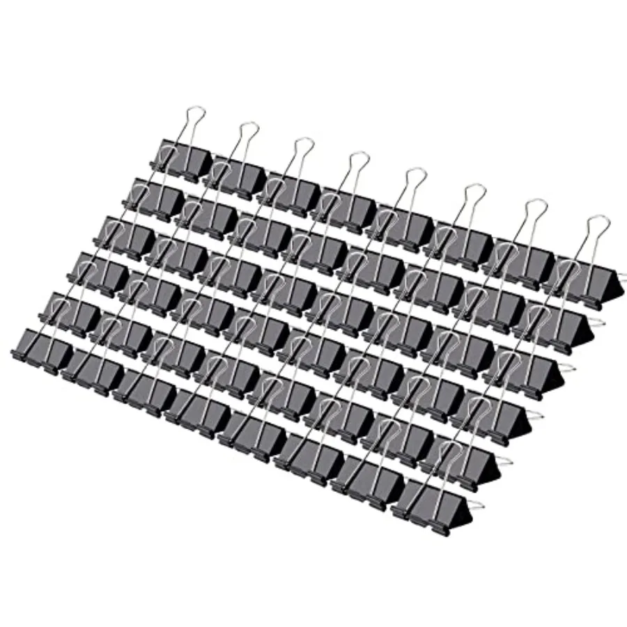 Binder Clips, Medium Clips, 48 Pcs, 1.25 Inch, Black Metal Binder Clips and Paper Clips for Office, Home, School
Binder Clips, Medium Clips, 48 Pcs, 1.25 Inch, Black Metal Binder Clips and Paper Clips for Office, Home, School