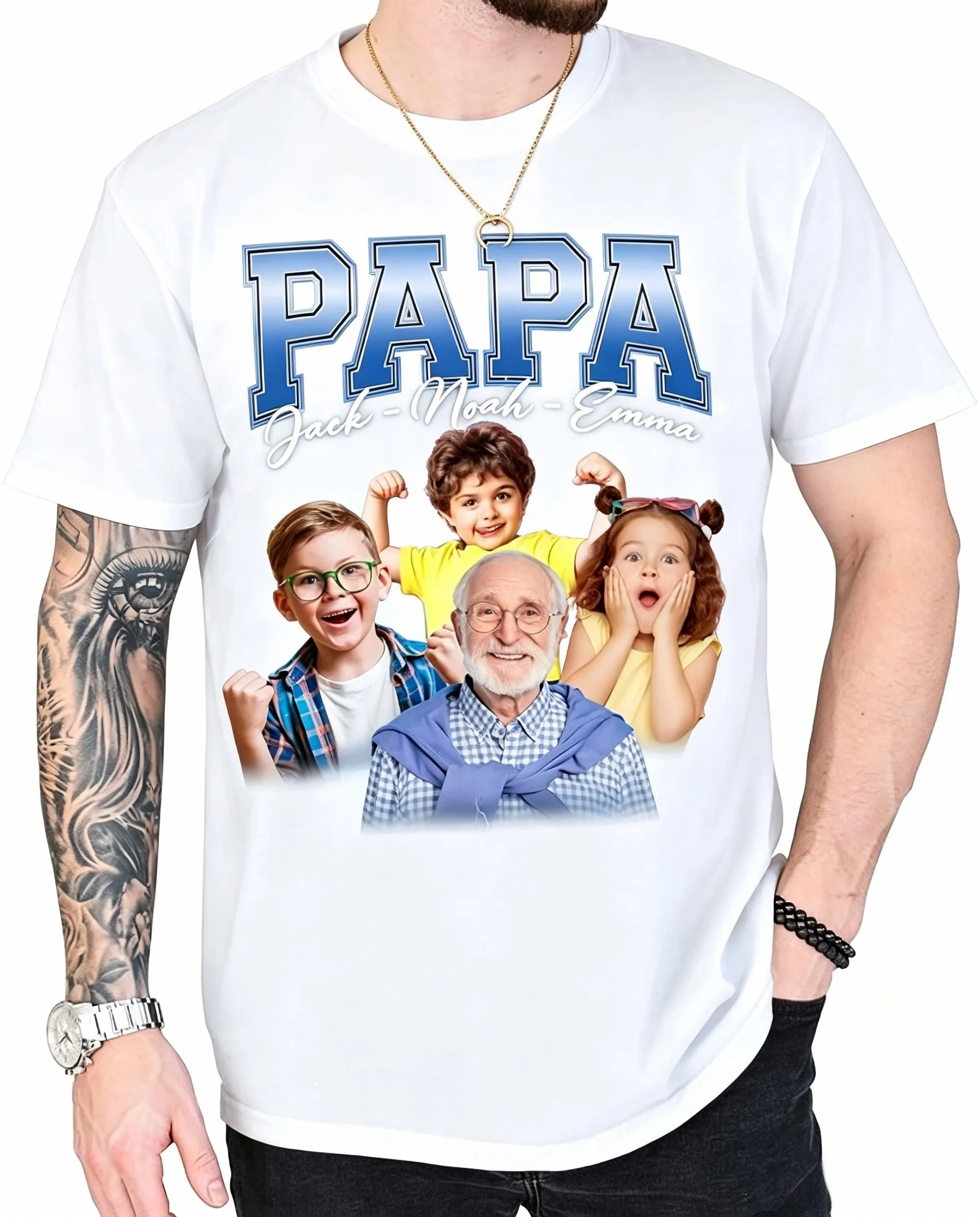 Father's Day Custom Photo T-Shirt Personalized Dad Shirt with Kids Names for Dad Grandpa Papa Giftandpa Papa
Father's Day Custom Photo T-Shirt Personalized Dad Shirt with Kids Names for Dad Grandpa Papa Giftandpa Papa