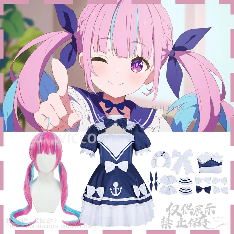 Minato Aqua Cosplay Virtual YouTuber Holo live Kawaii Anime Uniform Suit Maid Dress Lolita Pink Wigs Cos Girls Woman Customized
Minato Aqua Cosplay Virtual YouTuber Holo live Kawaii Anime Uniform Suit Maid Dress Lolita Pink Wigs Cos Girls Woman Customized
