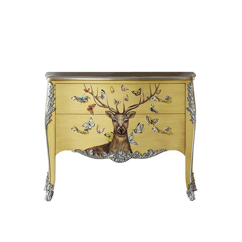 European-Style Painted Light Luxury Home Entrance Cabinet American Solid Wood
European-Style Painted Light Luxury Home Entrance Cabinet American Solid Wood