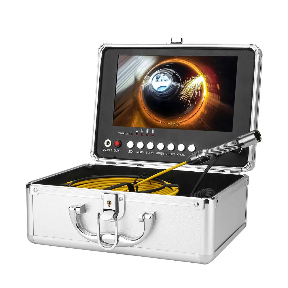 9" 40M DVR Recording Camera Inspection Pipes IP68 HD Drain Sewer Pipeline Industrial Endoscope System
9" 40M DVR Recording Camera Inspection Pipes IP68 HD Drain Sewer Pipeline Industrial Endoscope System