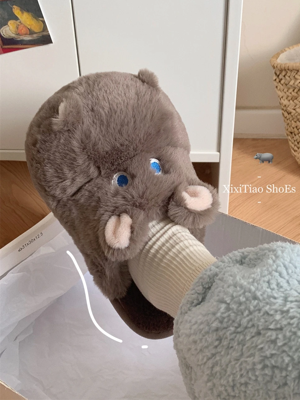 Funny Cute Hippo Plush Home Slippers Shoes For Men And Women's Household Warm And Non Slip Winter Couple Cotton Slippers
Funny Cute Hippo Plush Home Slippers Shoes For Men And Women's Household Warm And Non Slip Winter Couple Cotton Slippers