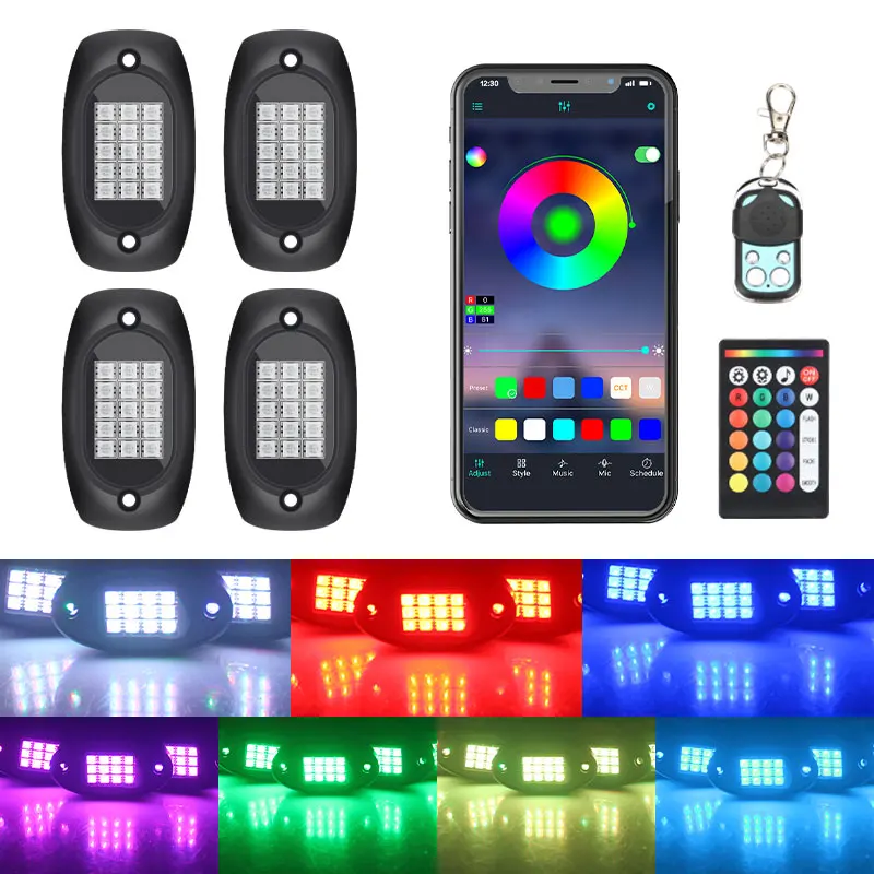4/5/6pcs Car chassis lights for Truck Off Road SUV RGB LED Rock Lights bottom Ambient Light motorcycle Car Wheel Decorative Lamp
4/5/6pcs Car chassis lights for Truck Off Road SUV RGB LED Rock Lights bottom Ambient Light motorcycle Car Wheel Decorative Lamp