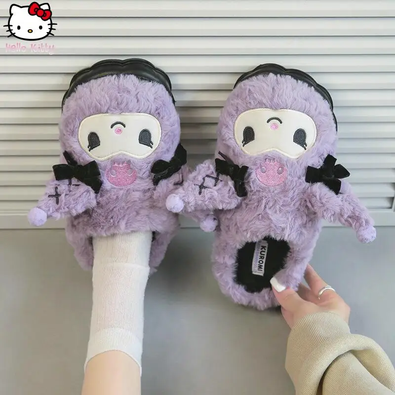 Anime Children's Sanrio Autumn Winter New Kuromi Warm Slippers Girl Cartoon Kawaii Cotton Slippers Halloween Casual Shoes Gift
Anime Children's Sanrio Autumn Winter New Kuromi Warm Slippers Girl Cartoon Kawaii Cotton Slippers Halloween Casual Shoes Gift