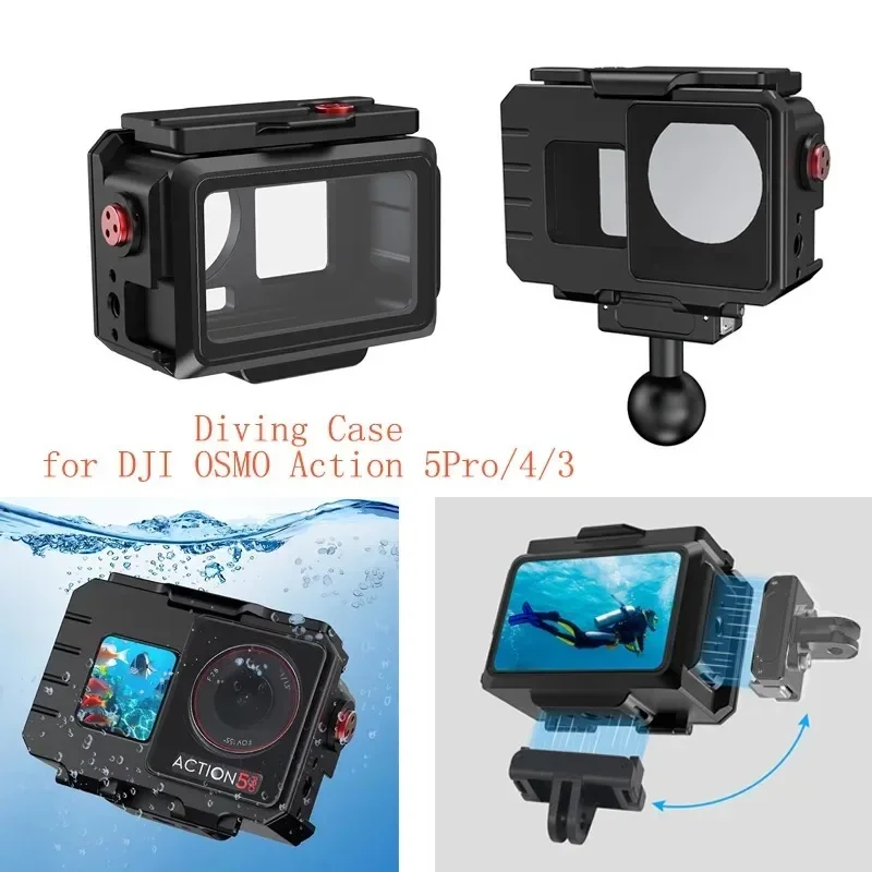 Aluminum Alloy 80M Diving Waterproof Housing Case for DJI OSMO Action 5 Pro 4 3 Camera Underwater Vlog Shell Protective Frame
Aluminum Alloy 80M Diving Waterproof Housing Case for DJI OSMO Action 5 Pro 4 3 Camera Underwater Vlog Shell Protective Frame